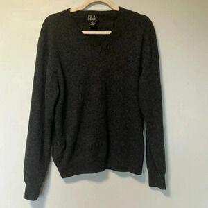 Jos. A. Bank grey 100% cashmere  v neck sweater